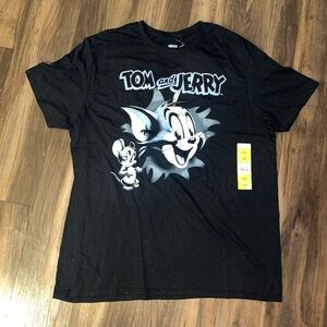 Black Tom and Jerry Chrome Portrait T-Shirt